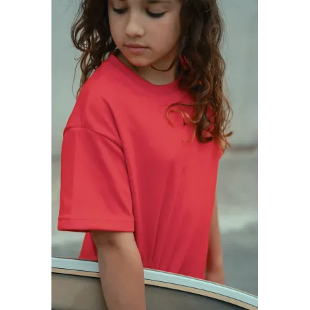 Camiseta Lisa Oversize Roja